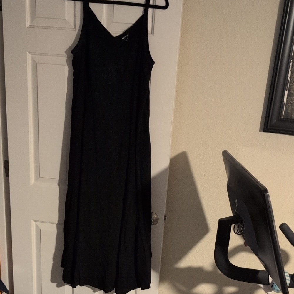 torrid Black Slip Maxi Dress with Spaghetti Straps
